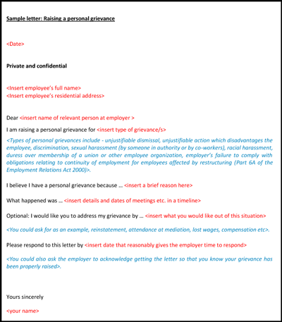 Grievance Letter Template Free from www.jamiesonpartners.co.nz